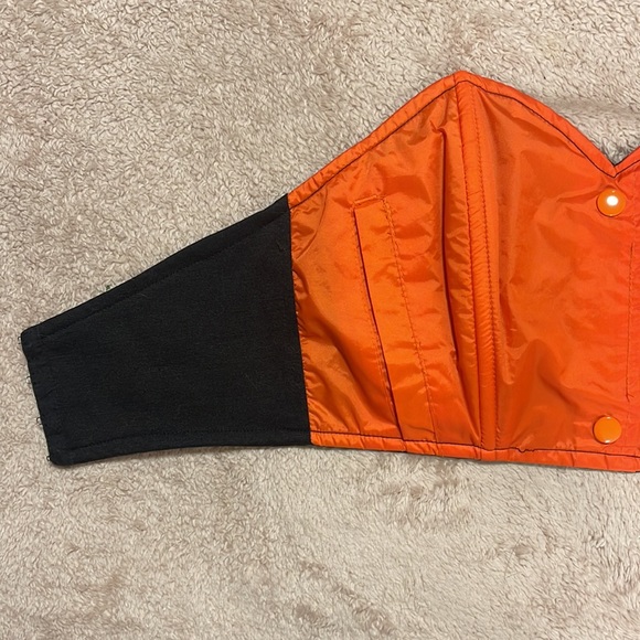 Bustier, size small, orange and black, two side pockets, pre-owned, sexy - Picture 15 of 15